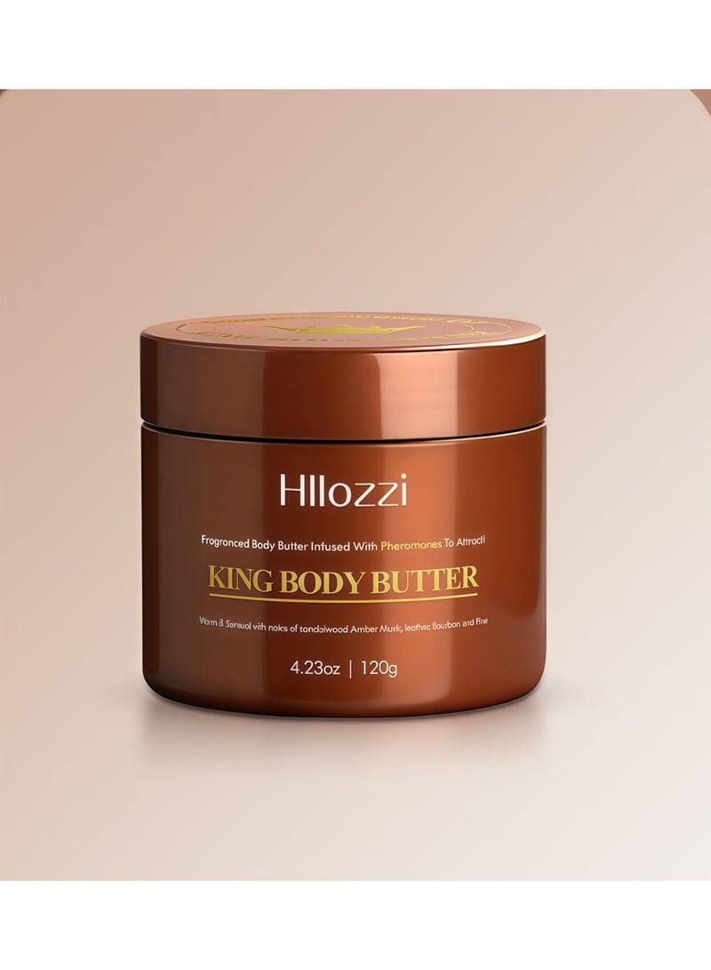 Hllozzi Fragrance Body Care Set | Pheromone Fragrance Body Oil + Body Butter | Sandalwood, Amber, Leather Notes | Moisturizing and Long-Lasting Fragrance Set 120ML - Image 2